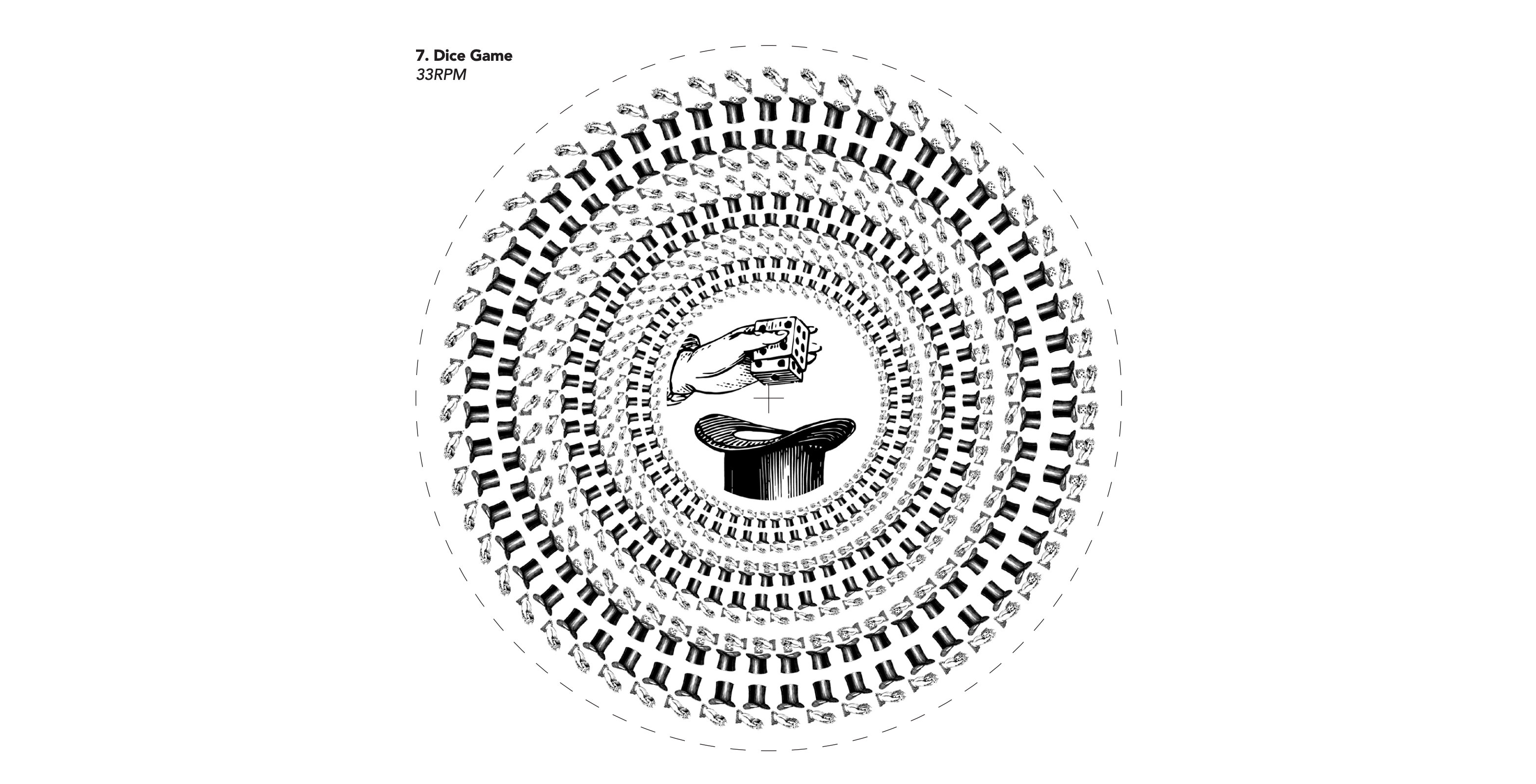 A photo describing the process of creating a zoetrope animation on vinyl